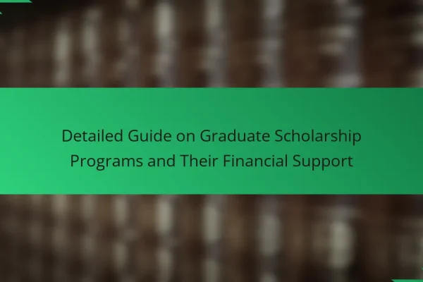 Detailed Guide on Graduate Scholarship Programs and Their Financial Support